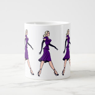 Vintage Glamour Girl, Retro Blond Sekretärin Jumbo-Tasse