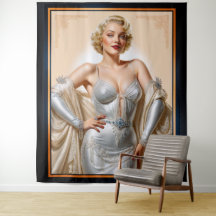 Vintage Glamour Hollywood Blondine Schönheit