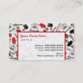 Vintage Glamour Kitchenette Visitenkarte (Rückseite)