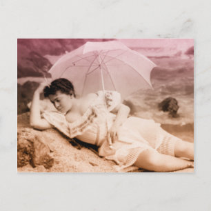 Vintage-Glamour-Porträt Postkarte