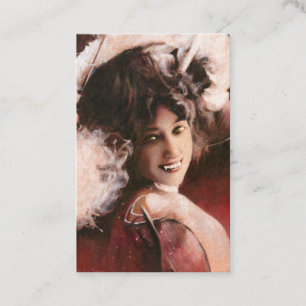 Vintage glamouröse Vampir-Lady ACEO Visitenkarte