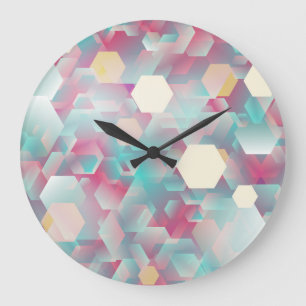 Vintage glänzender Konfetti-Hintergrund. Große Wanduhr