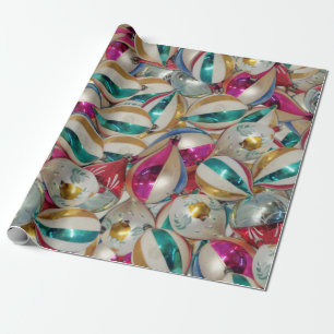 Vintage-Glas-Weihnachtsschmuck-Verpackungspapier  Geschenkpapier