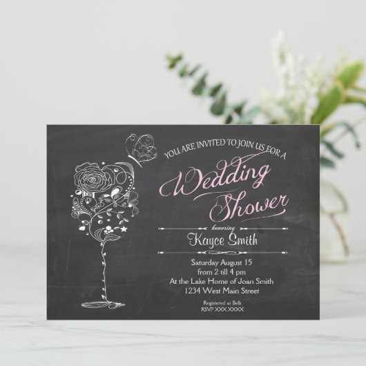 Vintage Glasbläserdusche INvitation Einladung (Stehend Vorderseite)