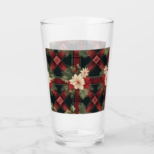 Vintage Glasflasche mit Kariertem Muster Glas (Vorderseite)