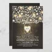 Vintage Glaskeramikeits-Hochzeit Einladung (Vorne/Hinten)