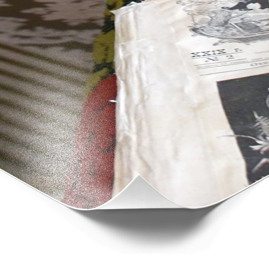 Vintage Glaskerzenhalterung Fotodruck (Ecke)