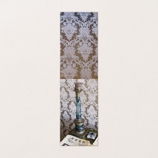 Vintage Glaskerzenhalterung Visitenkarten (Außenseite Aufgefaltet)