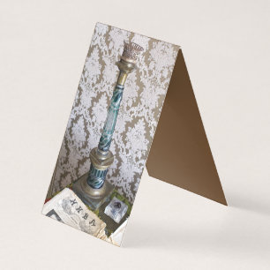 Vintage Glaskerzenhalterung Visitenkarten