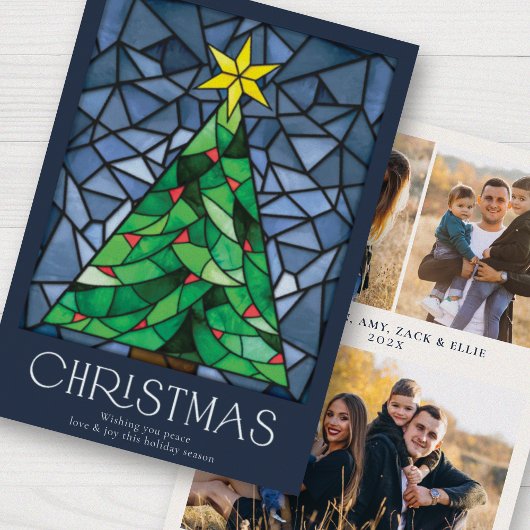 Vintage Glass Happy Holidays Feiertagskarte