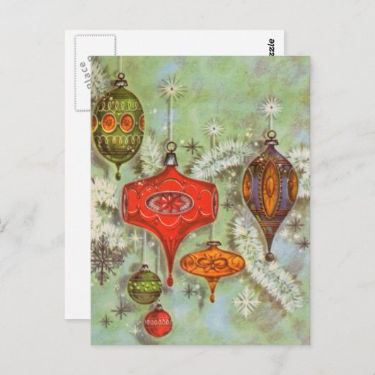 Vintage Glasschmuck Postkarte (Vorne/Hinten)