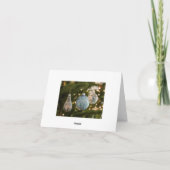 Vintage Glasschmuck Weihnachtskarte Feiertagskarte (Rückseite)