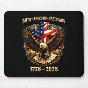 Vintage-Glaube Freiheit 250 Jahre 1776-2026 Mousepad