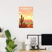 Vintage Glendale Arizona Poster (Heimbüro)