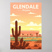 Vintage Glendale Arizona Poster (Vorne)