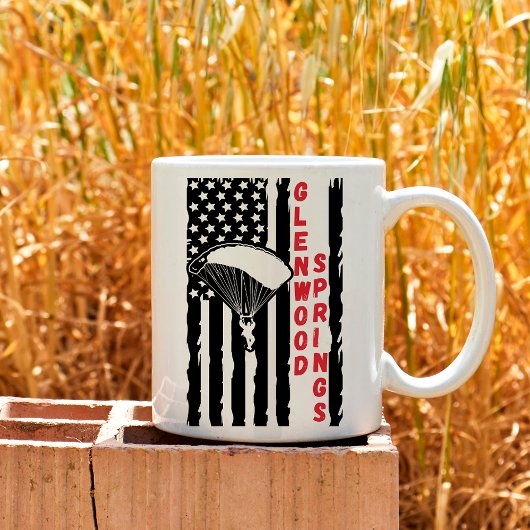 Vintage Glenwood Springs Gleitschirmfliegen Fallsc Kaffeetasse