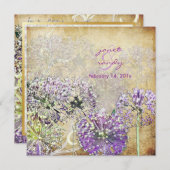 Vintage/globale Blume/im Garten Einladung (Vorne/Hinten)