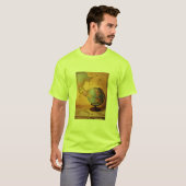 Vintage Globus und Weltkarte T-Shirt (Vorne ganz)