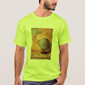 Vintage Globus und Weltkarte T-Shirt (Vorderseite)