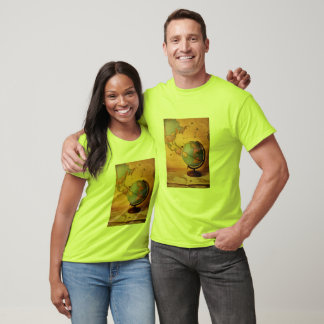Vintage Globus und Weltkarte T-Shirt