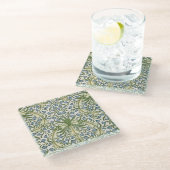 Vintage Glockenblumen-Allover-Print-Schürze Glasuntersetzer (Schrägansicht)