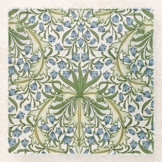 Vintage Glockenblumen-Allover-Print-Schürze Glasuntersetzer (Vorderseite)