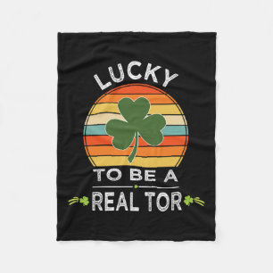 Vintage Glücklich, ein Realtor zu sein St. Patrick Fleecedecke
