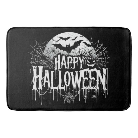 Vintage glückliche Halloween-Kunst Badematte (Vorderseite)