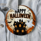 Vintage glückliche Halloween-Kunst Button (Beispiel)