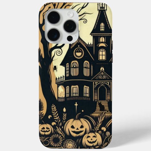Vintage glückliche Halloween-Kunst Case-Mate iPhone Hülle (Rückseite)