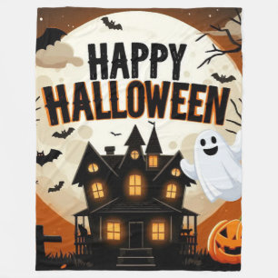 Vintage glückliche Halloween-Kunst Fleecedecke