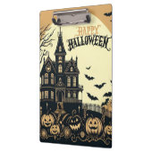 Vintage glückliche Halloween-Kunst Klemmbrett (Links)
