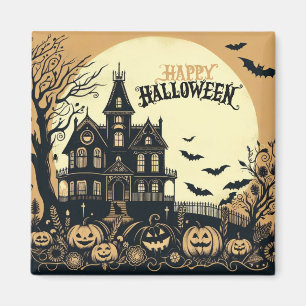 Vintage glückliche Halloween-Kunst Magnet