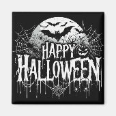 Vintage glückliche Halloween-Kunst Magnet (Vorne)