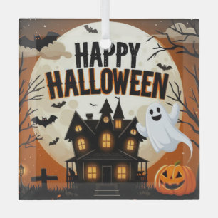 Vintage glückliche Halloween-Kunst Ornament Aus Glas
