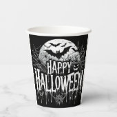 Vintage glückliche Halloween-Kunst Pappbecher (Rückseite)