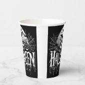Vintage glückliche Halloween-Kunst Pappbecher (Links)