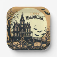Vintage glückliche Halloween-Kunst
