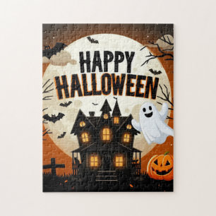 Vintage glückliche Halloween-Kunst Puzzle