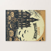 Vintage glückliche Halloween-Kunst Puzzle (Horizontal)