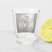 Vintage glückliche Halloween-Kunst Schnapsglas (Rückseite)