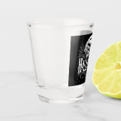Vintage glückliche Halloween-Kunst Schnapsglas (Links)