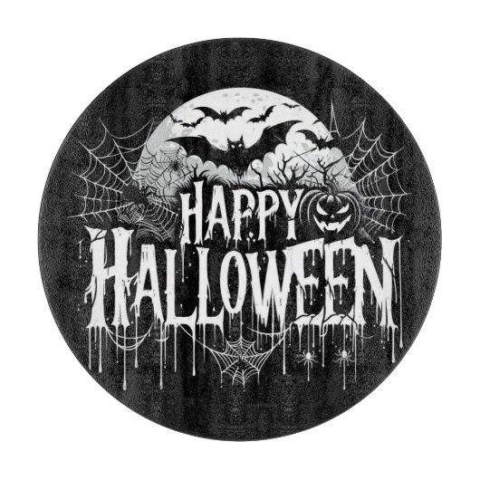 Vintage glückliche Halloween-Kunst Schneidebrett (Vorderseite)