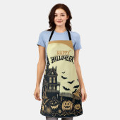 Vintage glückliche Halloween-Kunst Schürze (Getragen)