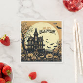 Vintage glückliche Halloween-Kunst Serviette (Beispiel)