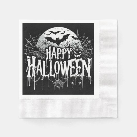 Vintage glückliche Halloween-Kunst Serviette (Vorderseite)