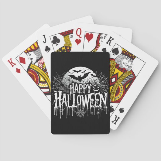 Vintage glückliche Halloween-Kunst Spielkarten (Rückseite)