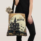 Vintage glückliche Halloween-Kunst Tasche (Von Nahem)