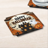 Vintage glückliche Halloween-Kunst Untersetzer (angewinkelt)