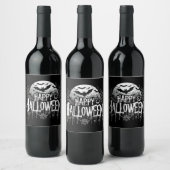 Vintage glückliche Halloween-Kunst Weinetikett (Flaschen)